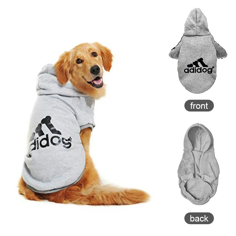 Adidog Dog Hoodie - Warm Winter Coat for Medium & Large Dogs