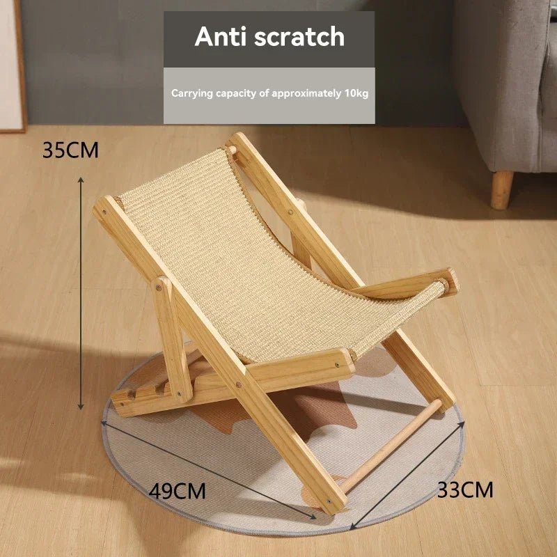 Cat Recliner Scratching Board - Portable Sisal Entertainment Sofa & Climbing Frame