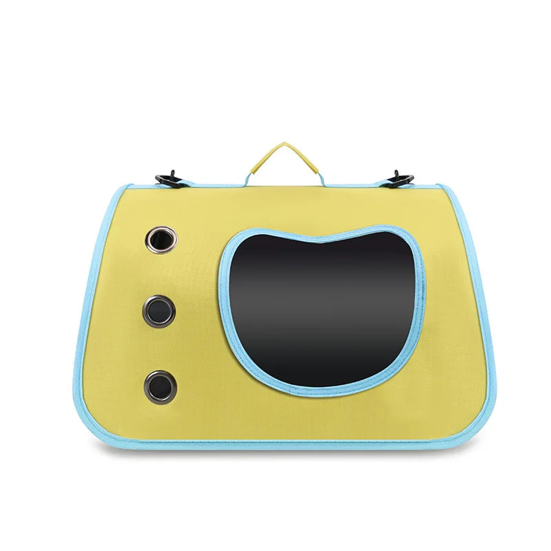 Portable Foldable Cat Carrier - Breathable Shoulder Bag for Small Pets