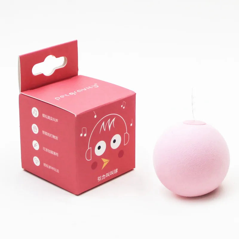 Smart Interactive Cat Ball - Touch Activated Squeaky Catnip Toy