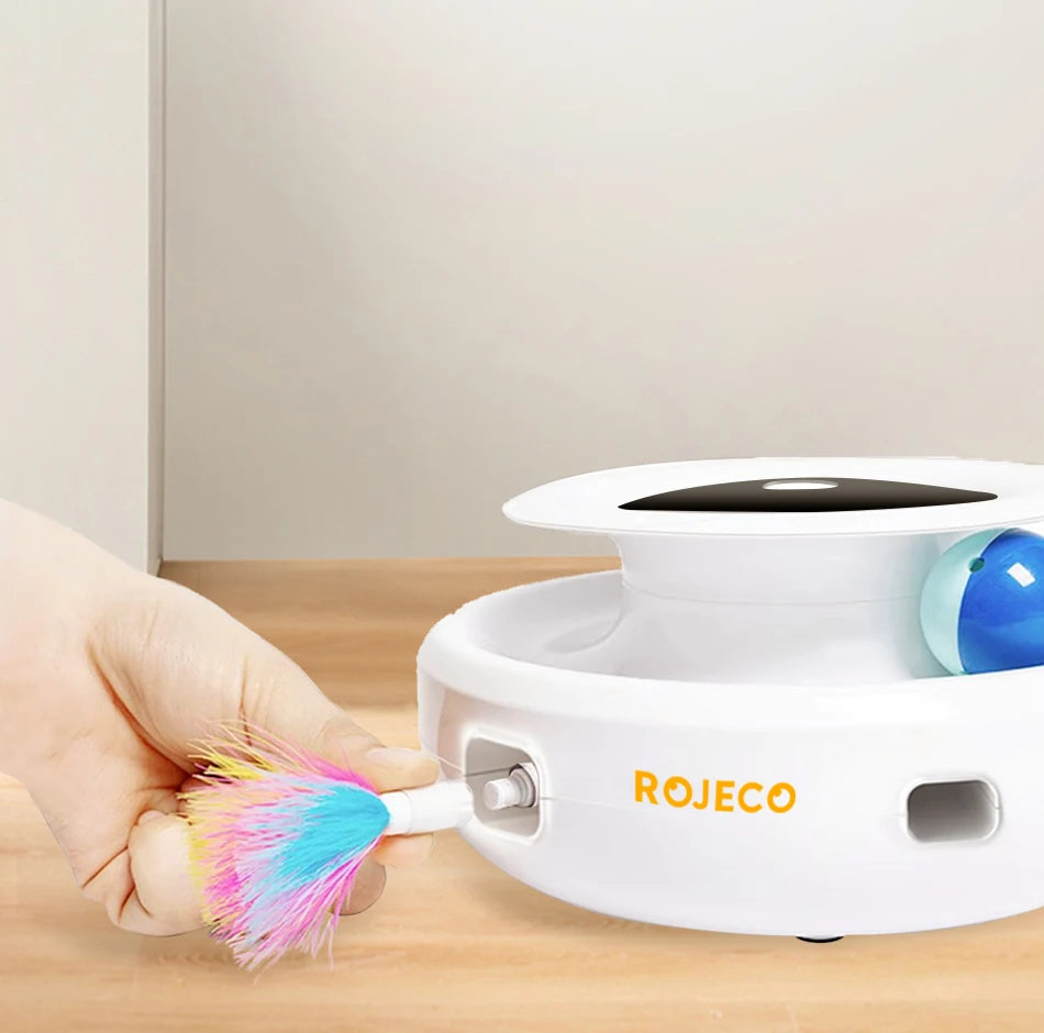 2-in-1 Smart Cat Toy Set - Automatic Feather & Ball with 5 Modes