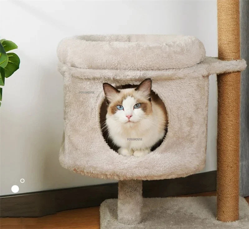Three-Layer Cat Tree House - Multi-Level Scratching Post & Activity Center
