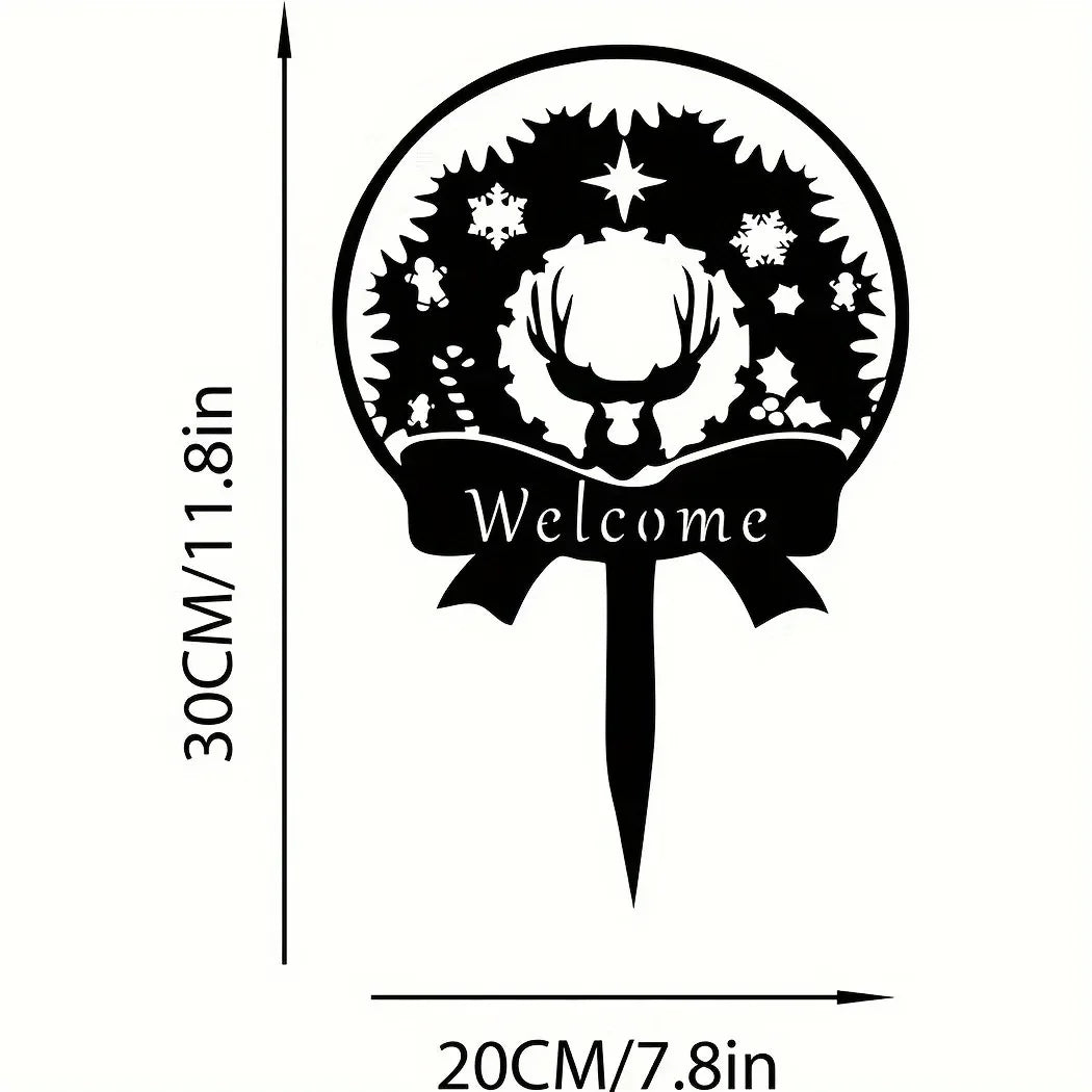 Black Cat Metal Garden Art - Farmhouse Yard Decor & Outdoor Ornaments