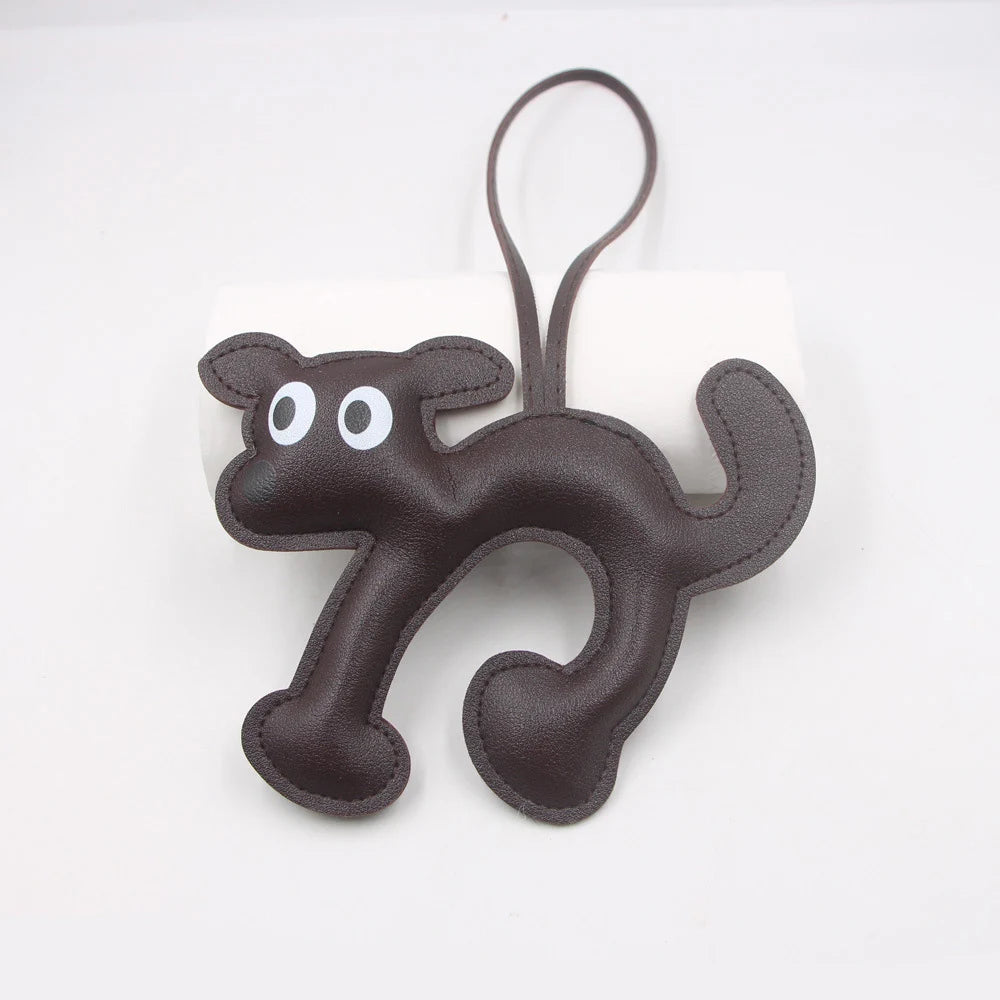 Cute Leather Pet Keychain