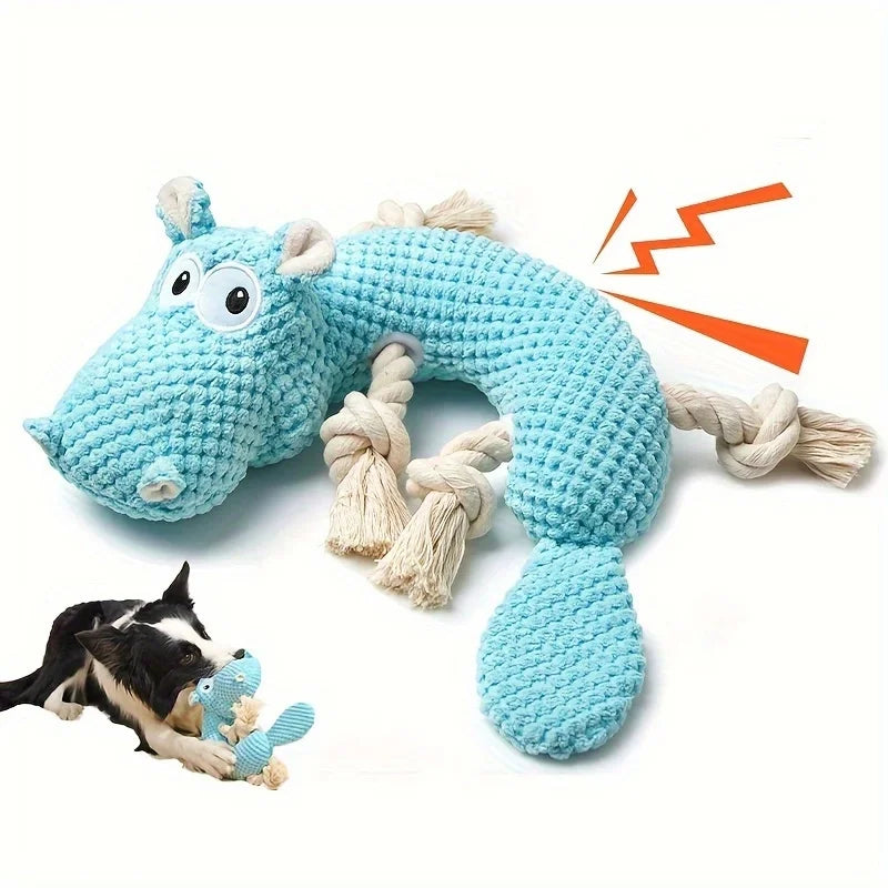 Squeaky Plush Dog Toy - Bite Resistant