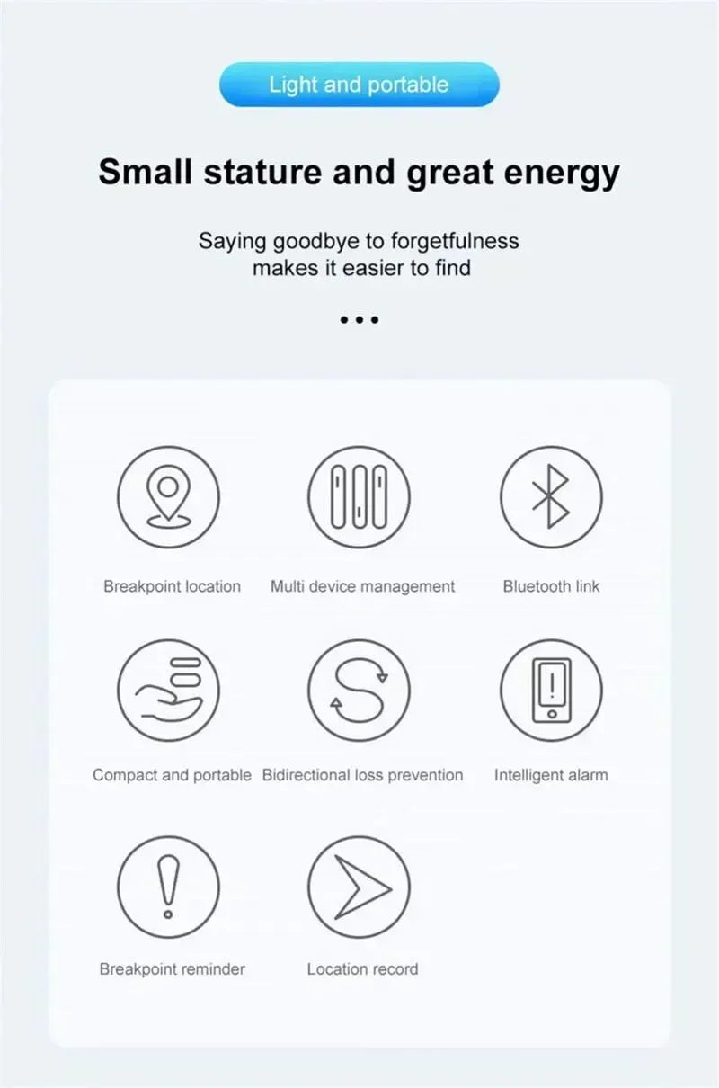 Mini GPS Pet Tracker - Bluetooth Locator