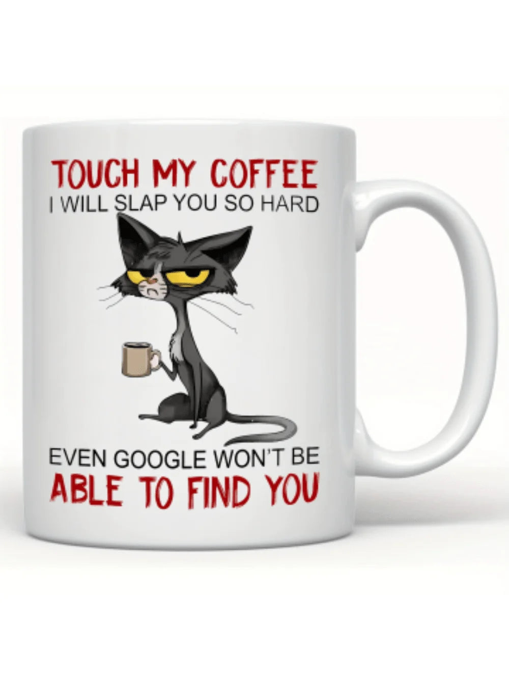 Cat Coffee Mug - Funny Retro Design