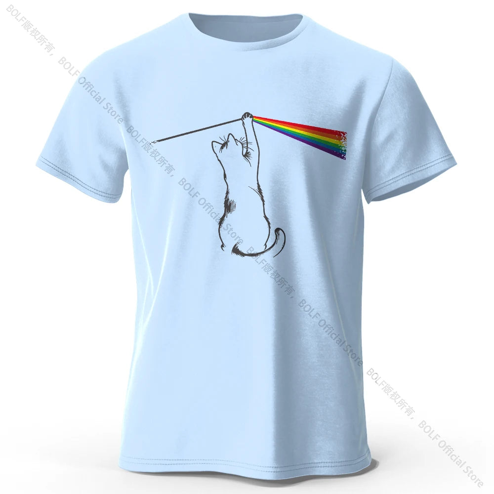 Cat Portrait Print Cotton T-Shirt - Unisex