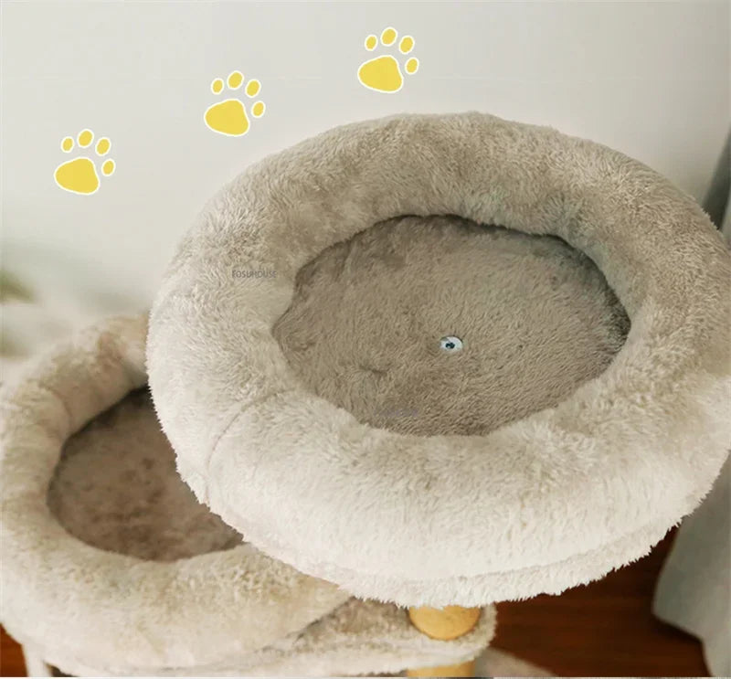 Three-Layer Cat Tree House - Multi-Level Scratching Post & Activity Center