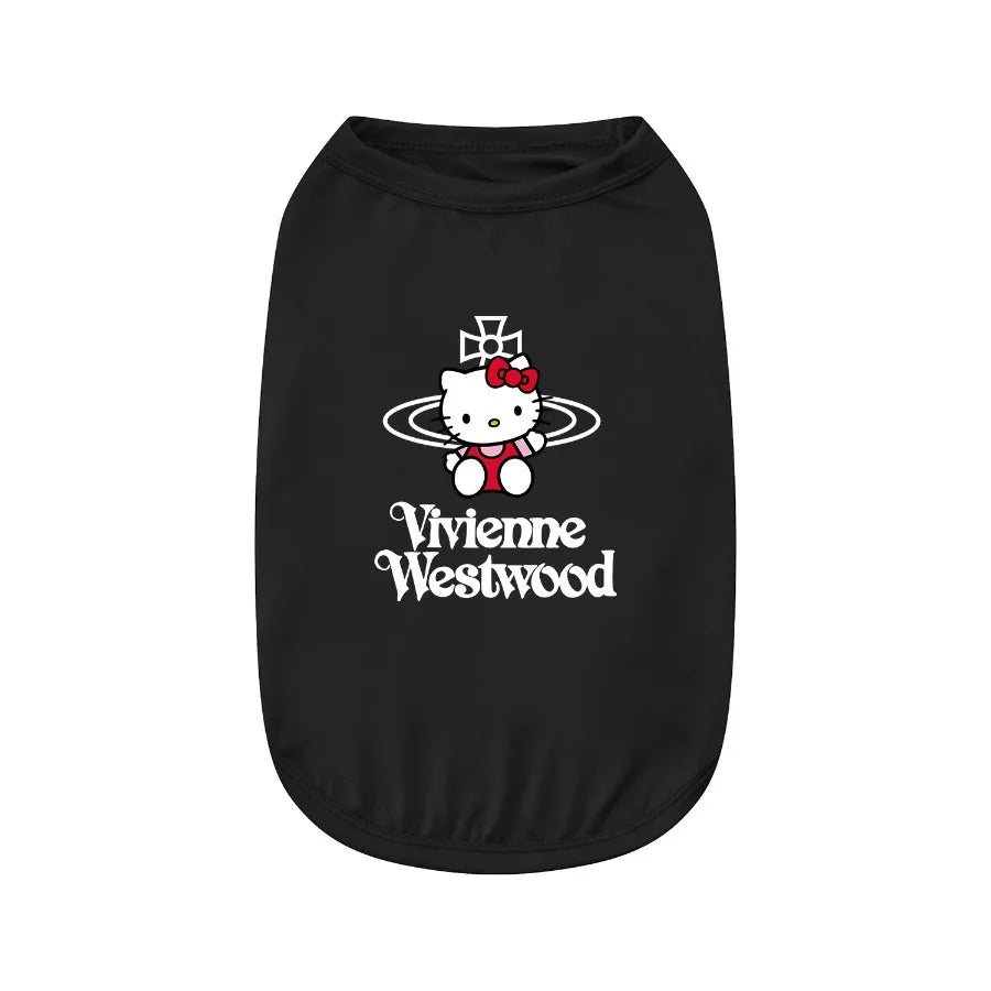 Multi-Letter Print Pet Vest - Cute Typography Design for Small Pets