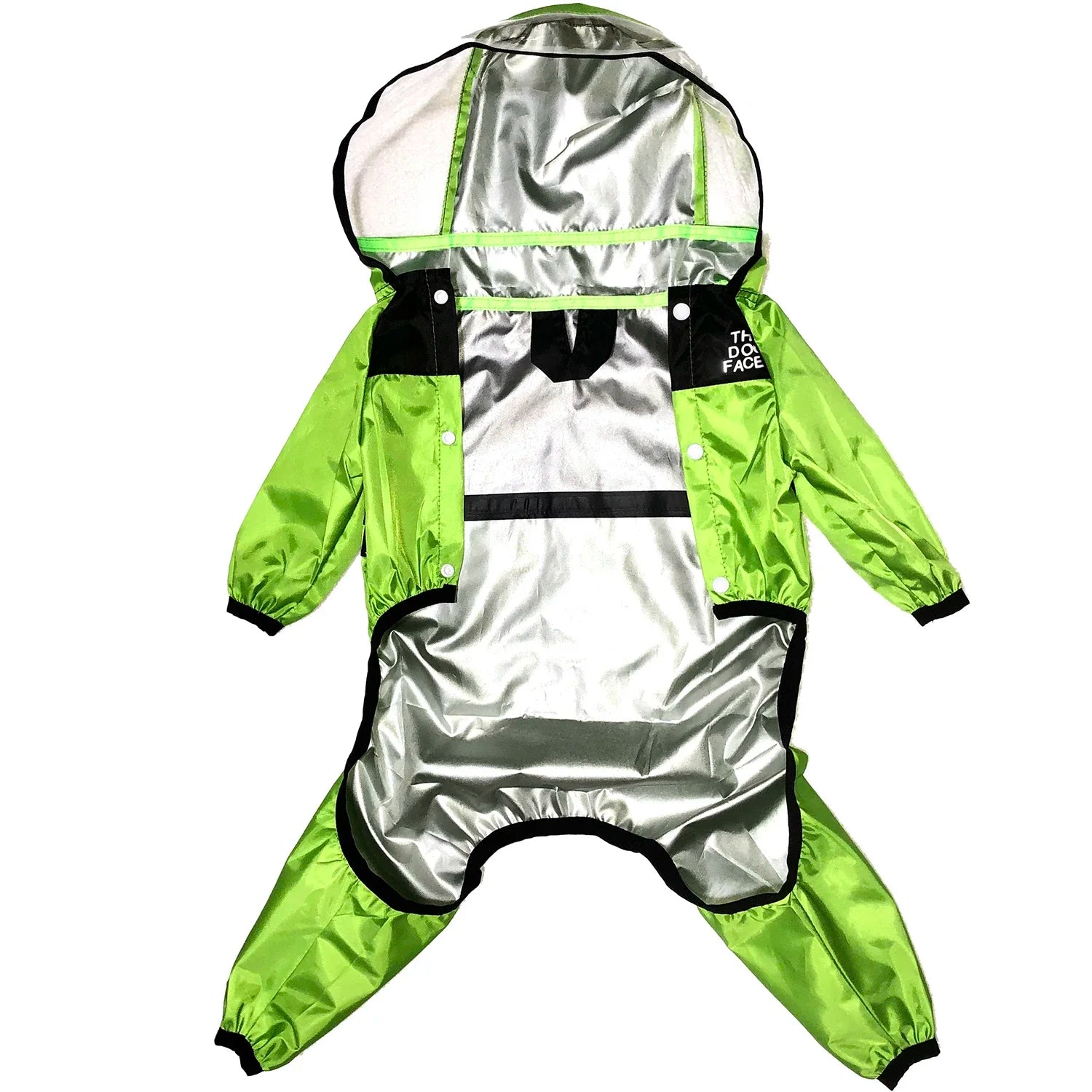 Dog Raincoat - Waterproof Jumpsuit with Cute Dog Face Design