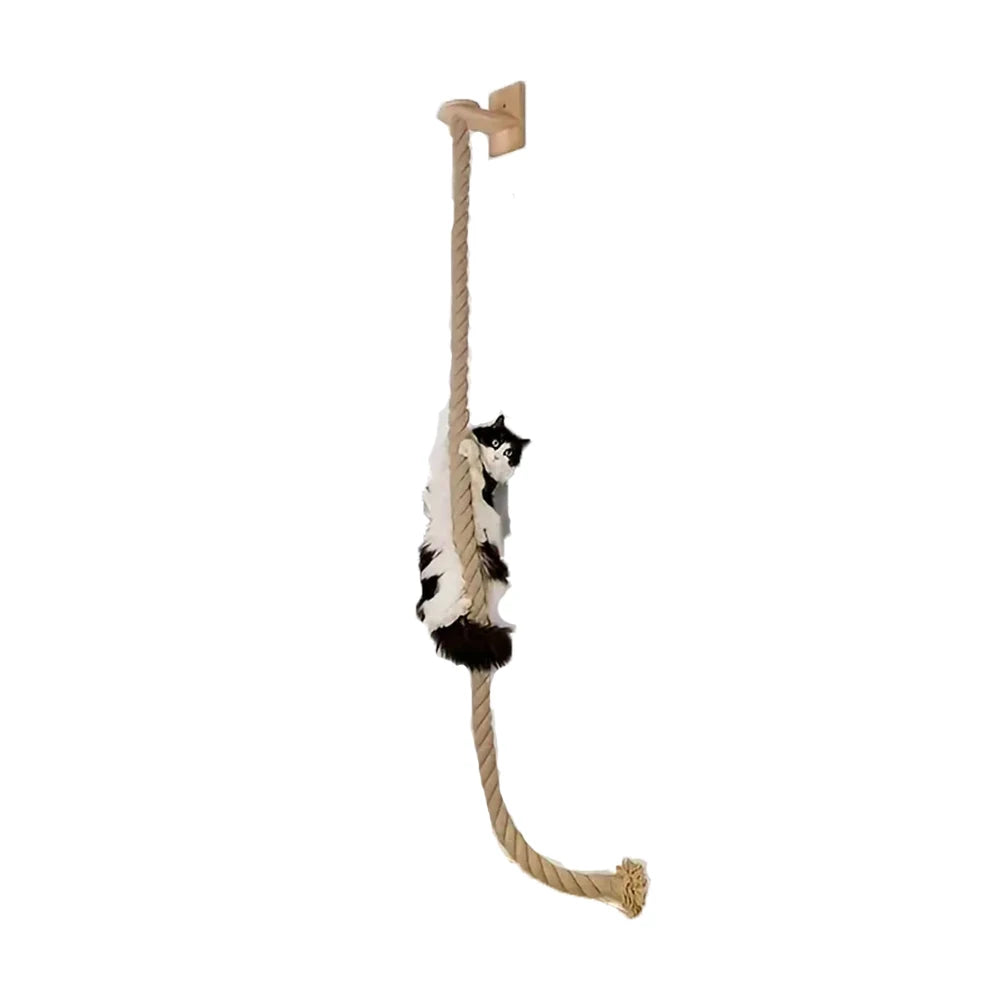 Franklin's Pick: Wall-Mounted Cat Climbing Rope - Space-Saving Fun