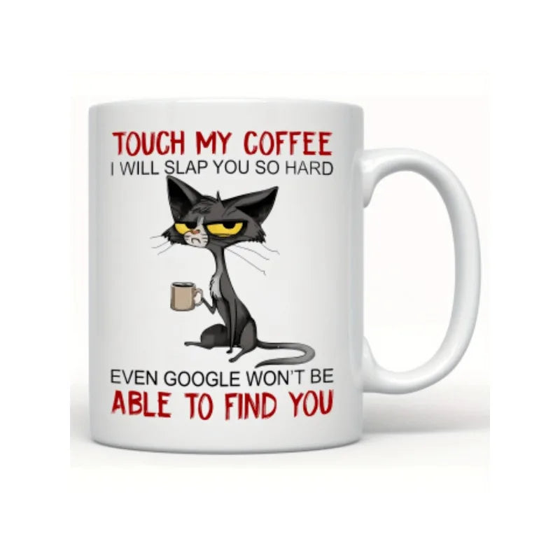 Cat Coffee Mug - Funny Retro Design