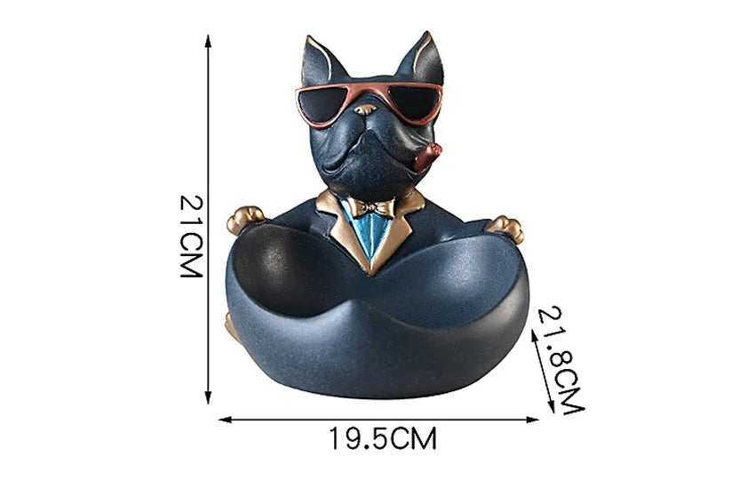 Dog Figurine Storage Box - Resin Art Sculpture