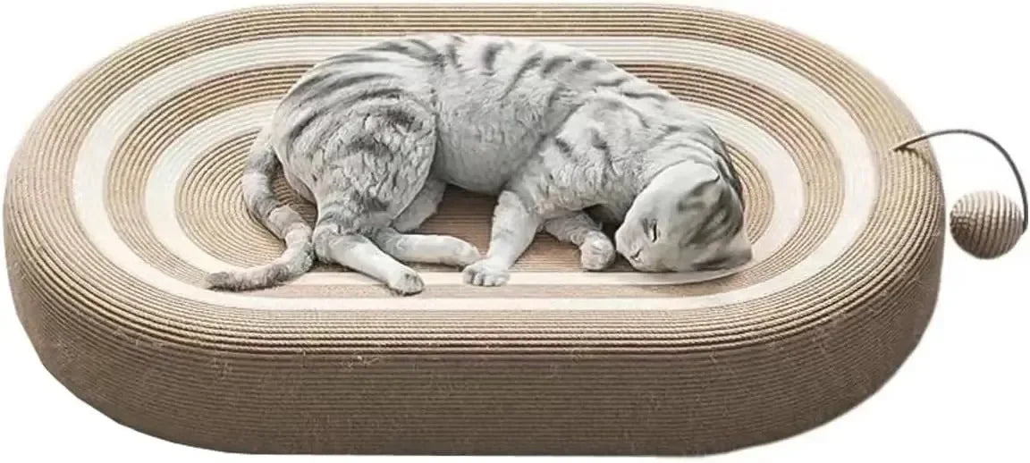 Cat Recliner Scratching Board - Portable Sisal Entertainment Sofa & Climbing Frame