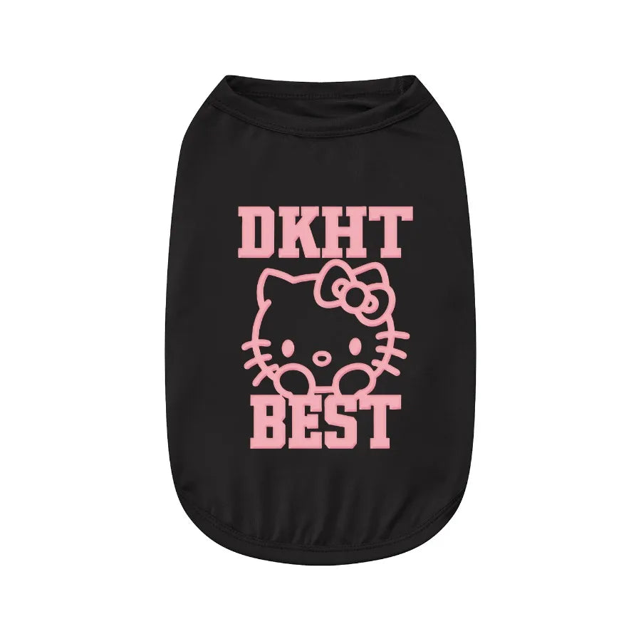 Stylish Letter Print Pet Vest - Lightweight Polyester for Dogs & Cats