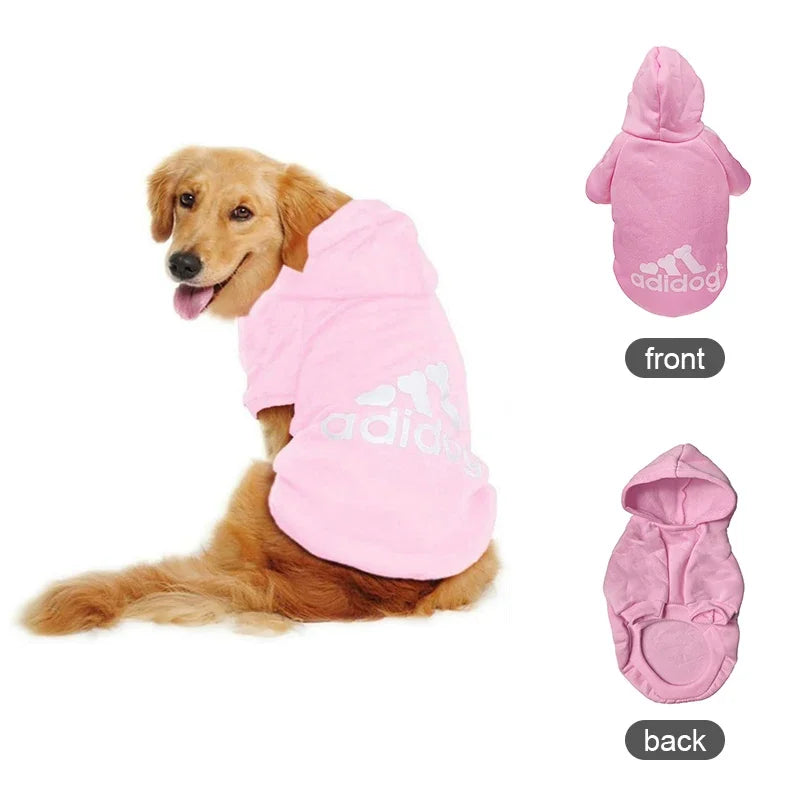 Adidog Dog Hoodie - Warm Winter Coat for Medium & Large Dogs
