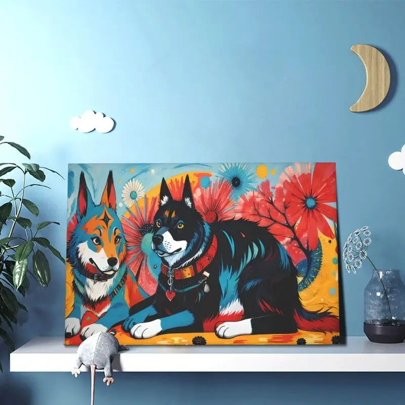 Cute Dog Canvas Wall Art - HD Print Painting