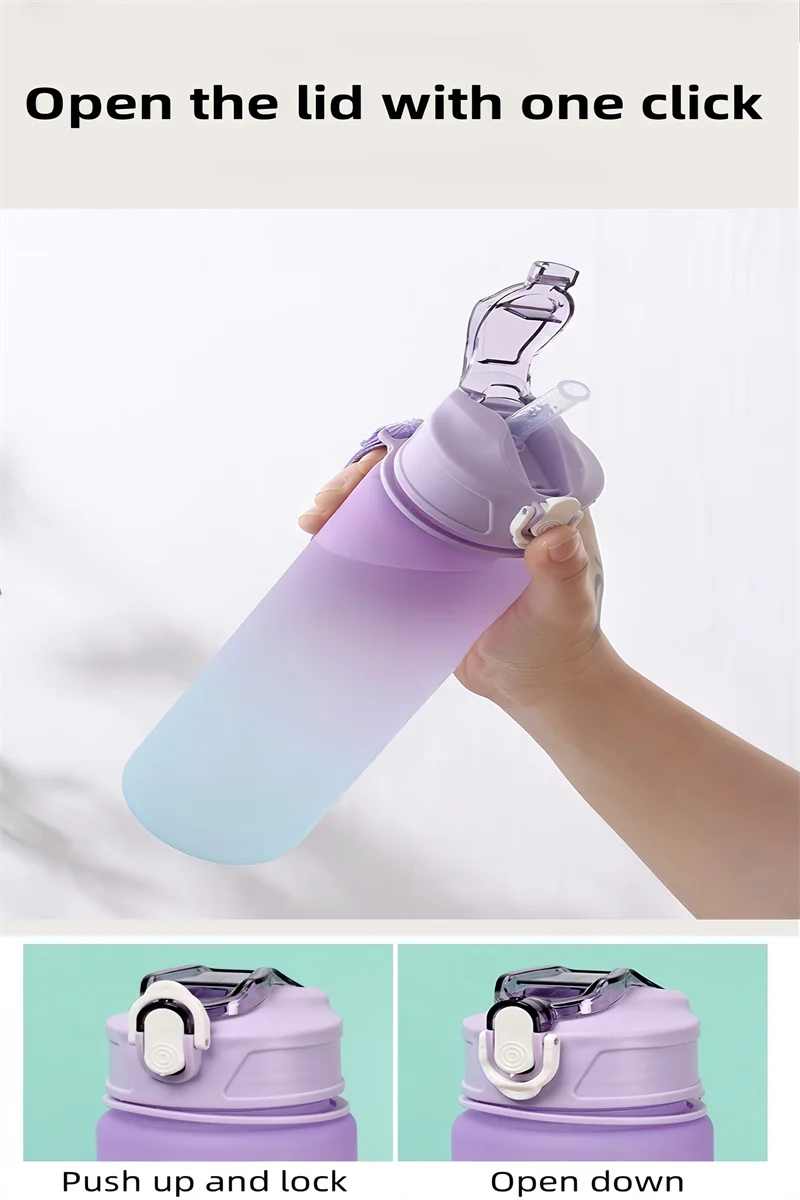 Dog Man Cartoon Water Bottle - 750ml Kids Bottle with Carrying Rope