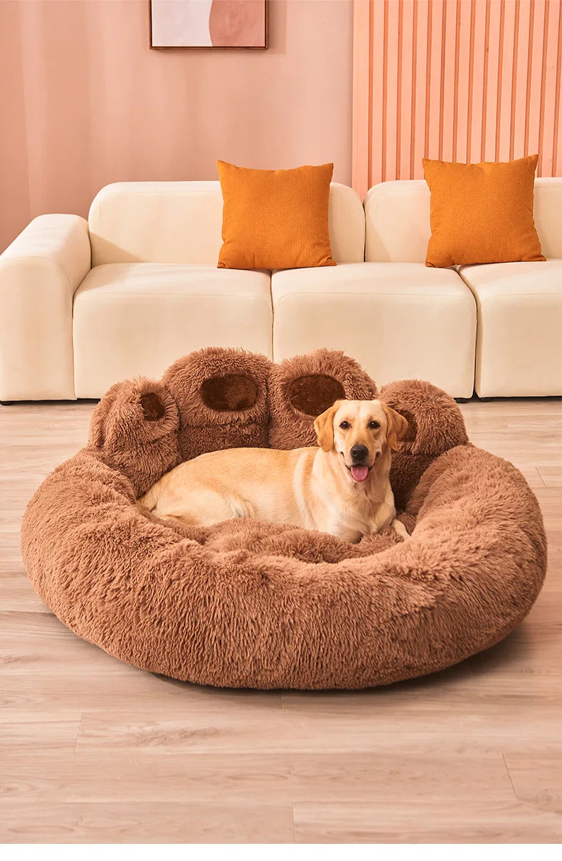 Fluffy Dog Bed Large Basket