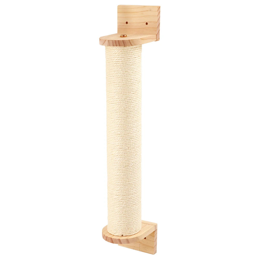 Wall Mounted Cat Shelves - Scratching Post & Climbing Platform Set