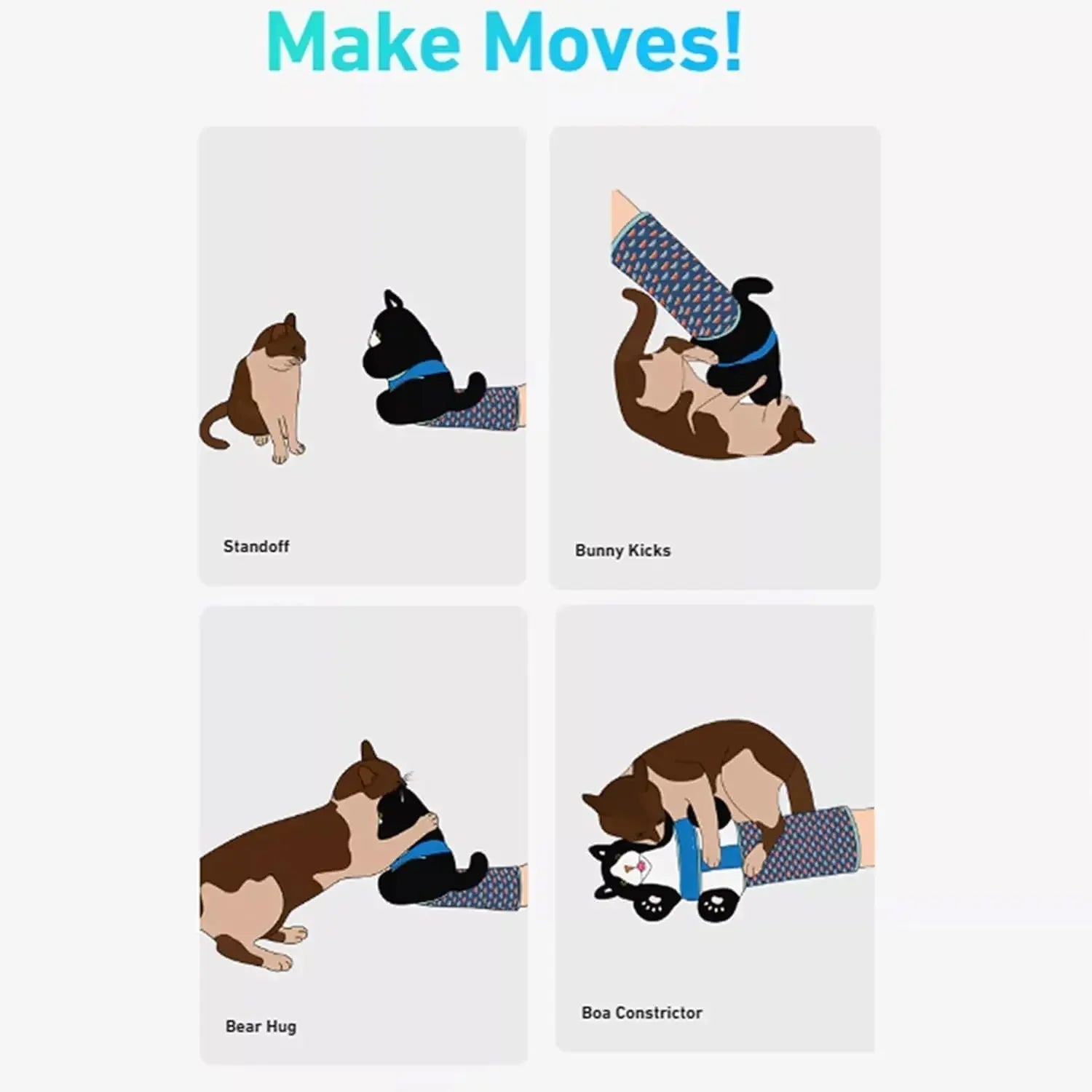 Interactive Cat Wrestling Gloves with Catnip