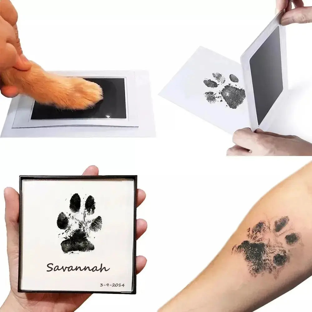 Pet Paw Print Ink Pad - DIY Keepsake Kit for Dogs & Cats