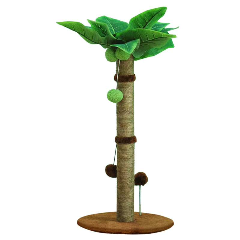 Tall Cat Scratching Post - 65cm Premium Sisal Tree with Interactive Toys