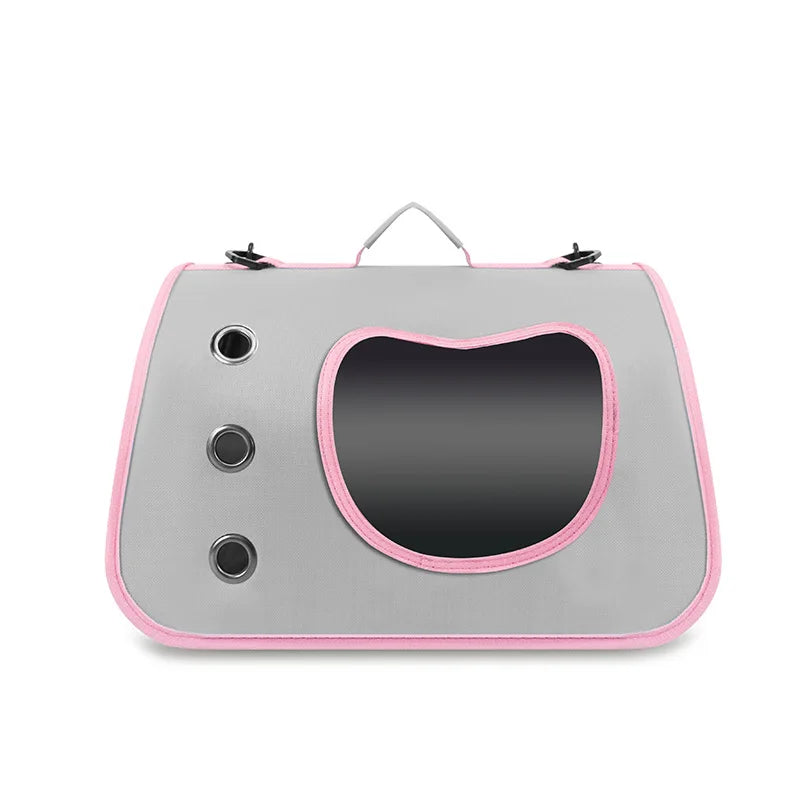 Portable Foldable Cat Carrier - Breathable Shoulder Bag for Small Pets