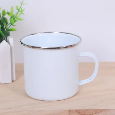 Dog Print Enamel Mug - Funny Bulldog Design