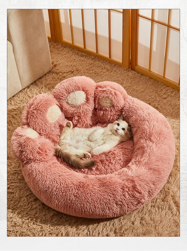 Fluffy Dog Bed Large Basket