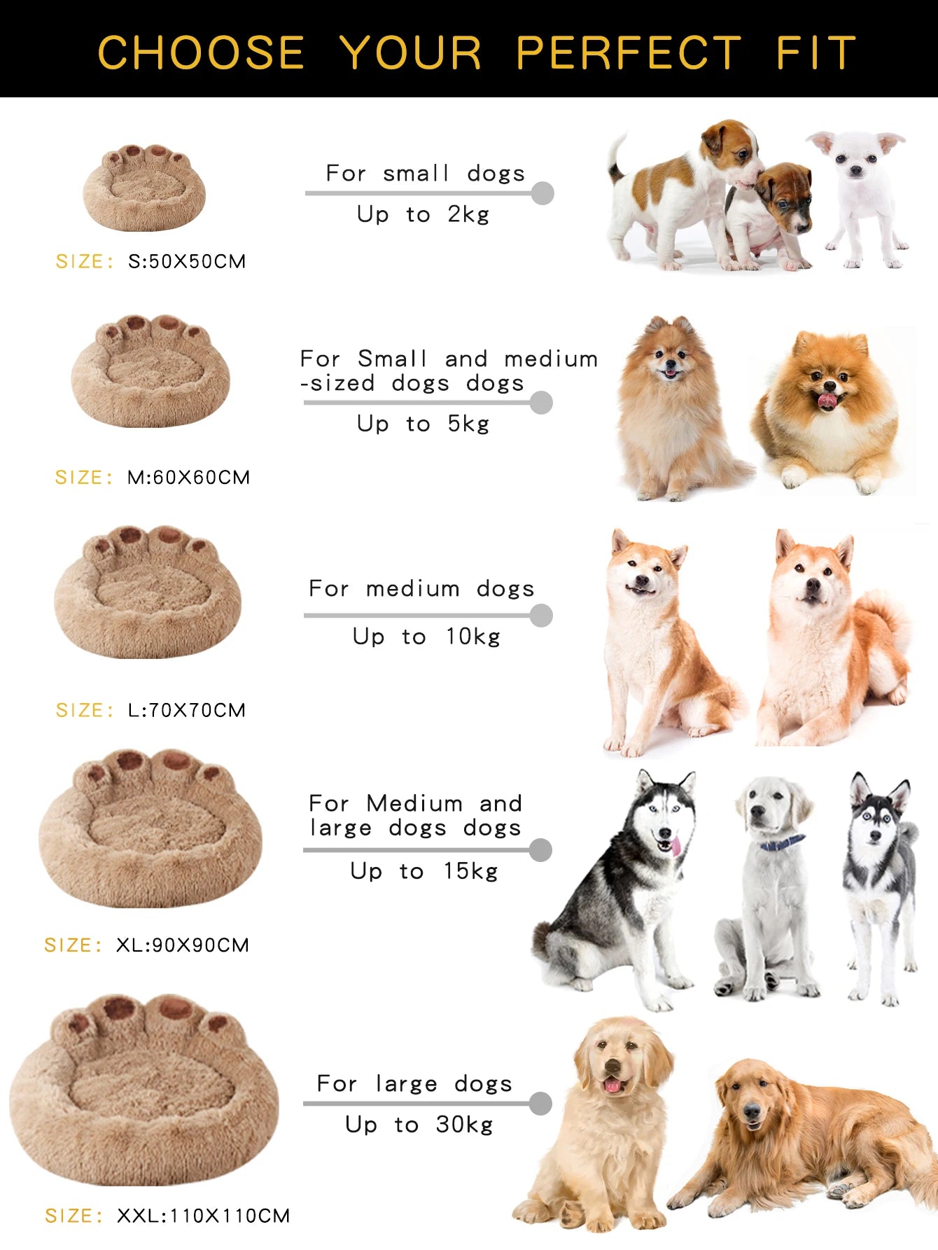 Fluffy Dog Bed Large Basket
