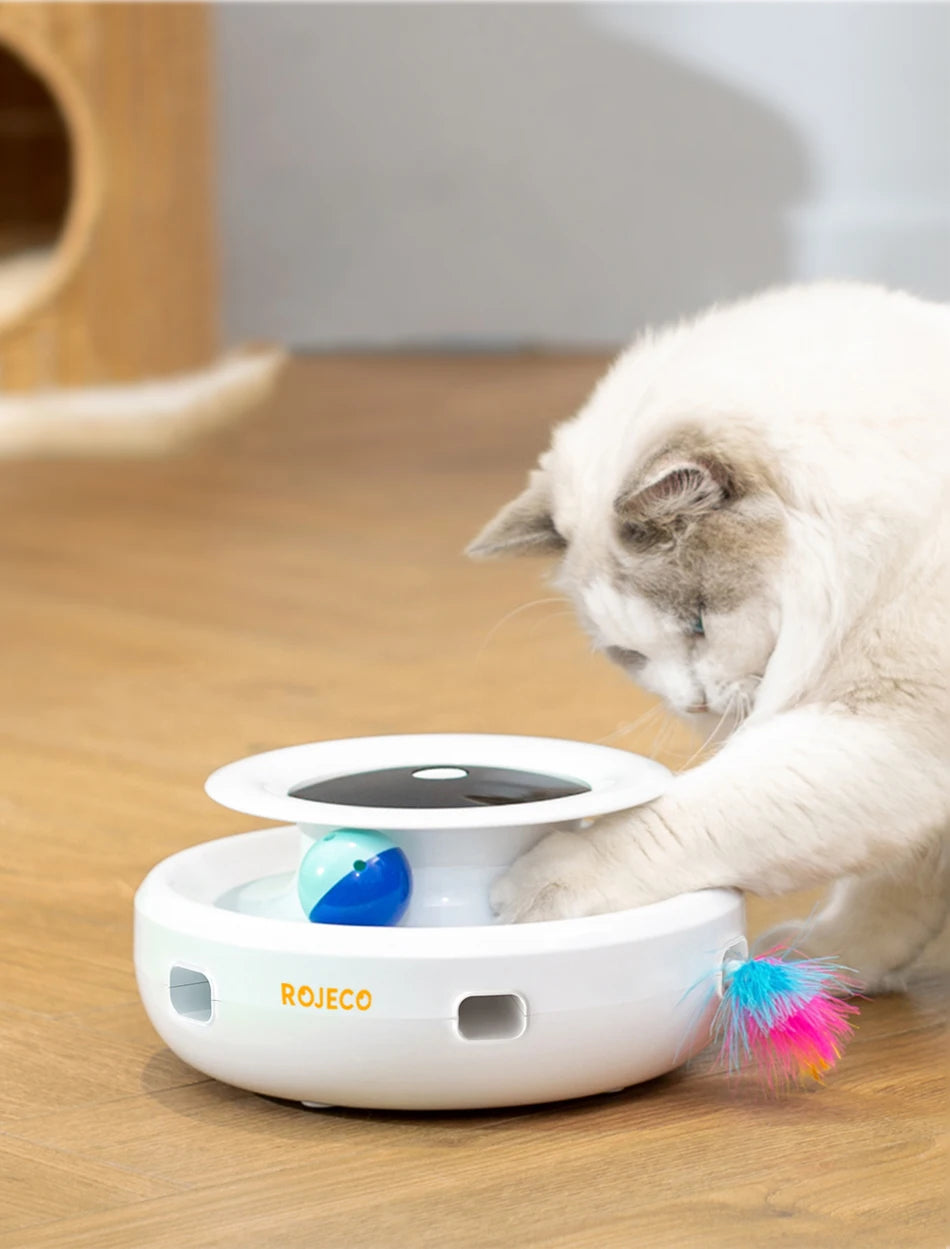 2-in-1 Smart Cat Toy Set - Automatic Feather & Ball with 5 Modes