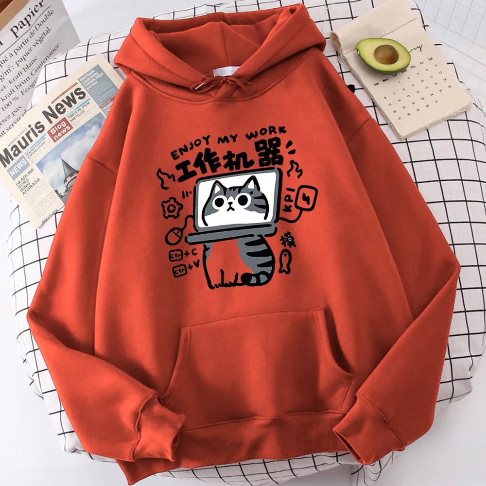 Cartoon Cat Abstract Art Sweatshirt