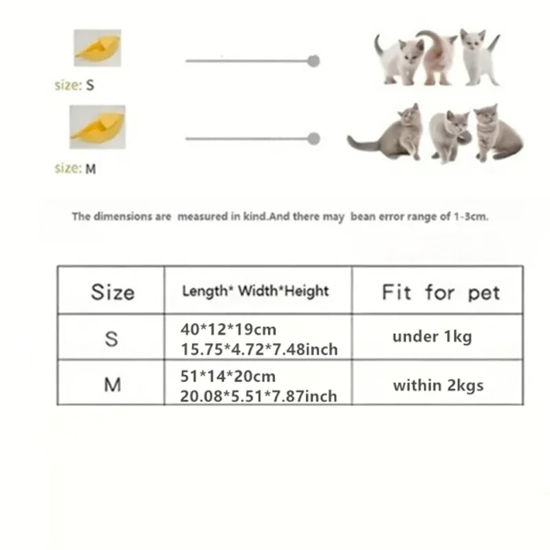 Banana-Shaped Cat Bed - Funny & Cozy Pet House