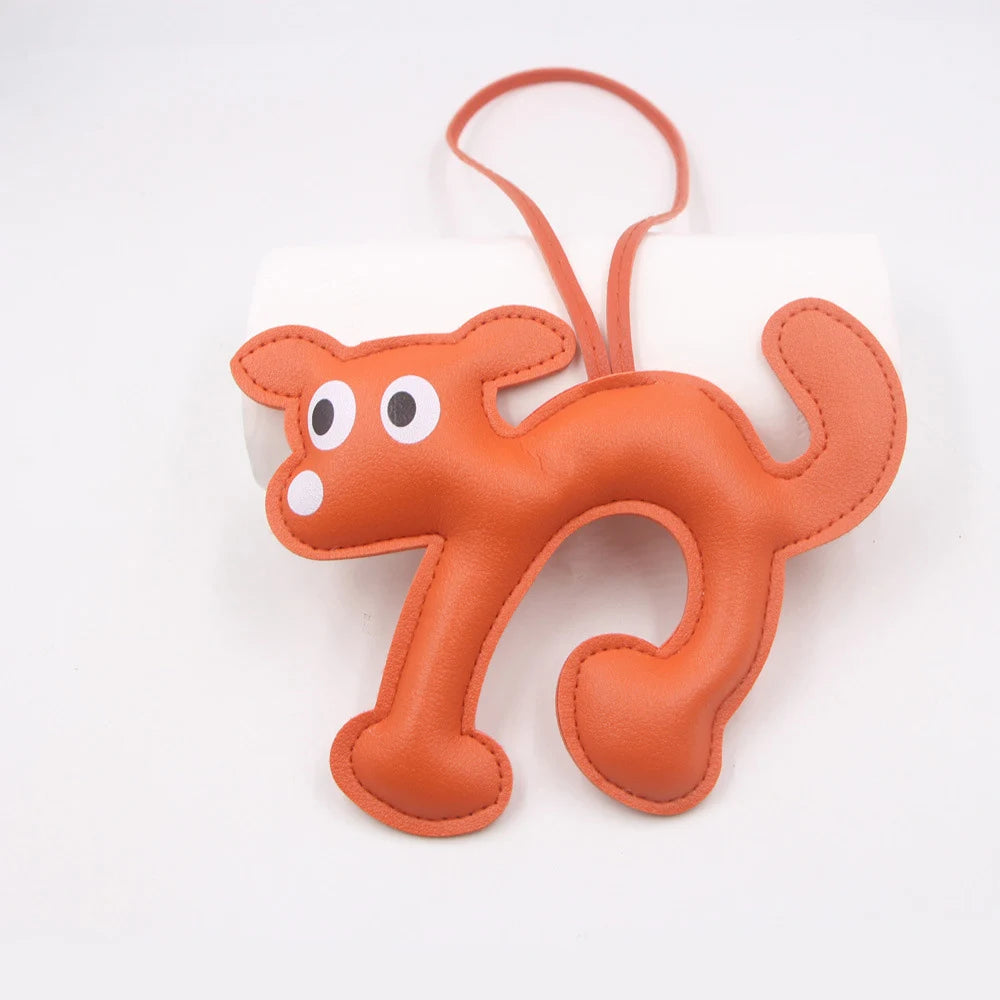Cute Leather Pet Keychain