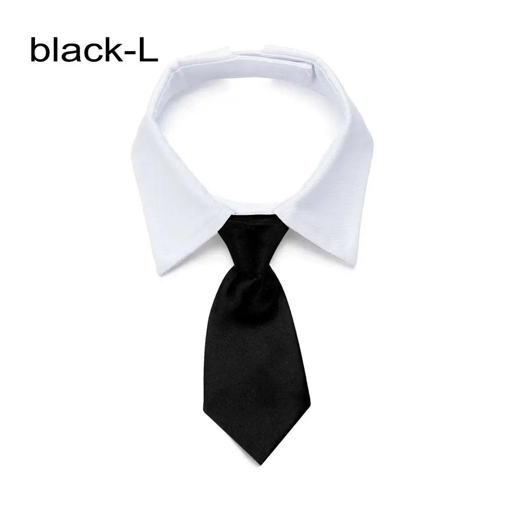 Pet Tuxedo Bow Tie Collar - Formal Accessory for Dogs & Cats