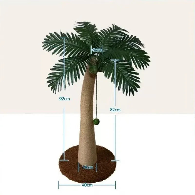 Coconut Tree Cat Scratching Post - Natural Sisal