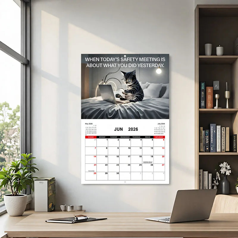 2026 Cat Art Wall Calendar - Daily Planning with Adorable Kitten Designs