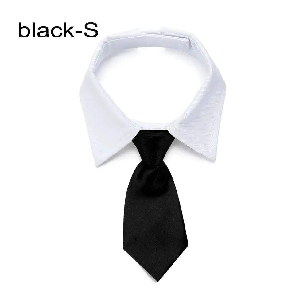 Pet Tuxedo Bow Tie Collar - Formal Accessory for Dogs & Cats