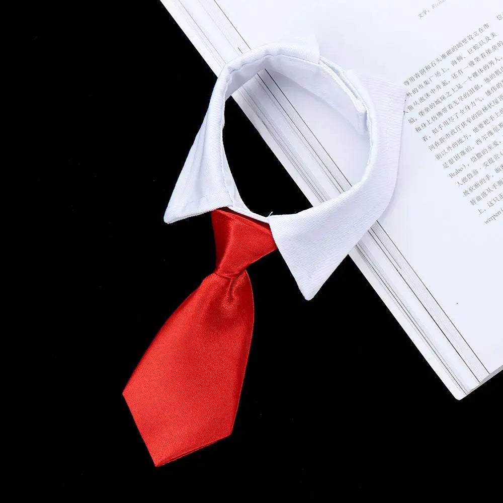 Pet Tuxedo Bow Tie Collar - Formal Accessory for Dogs & Cats