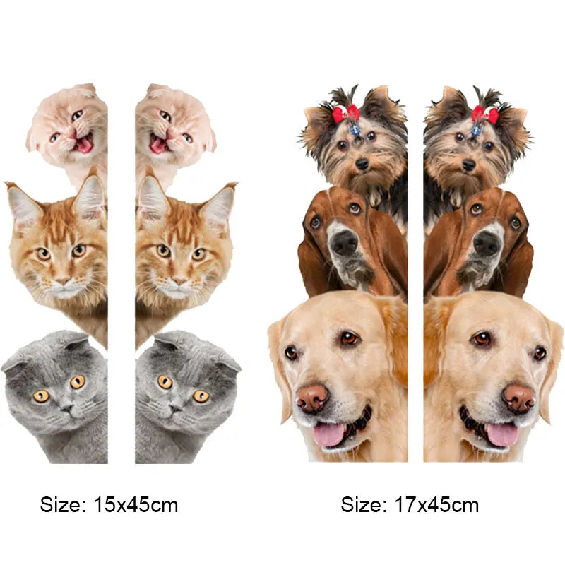 3D Pet Wall Stickers - Dogs & Cats