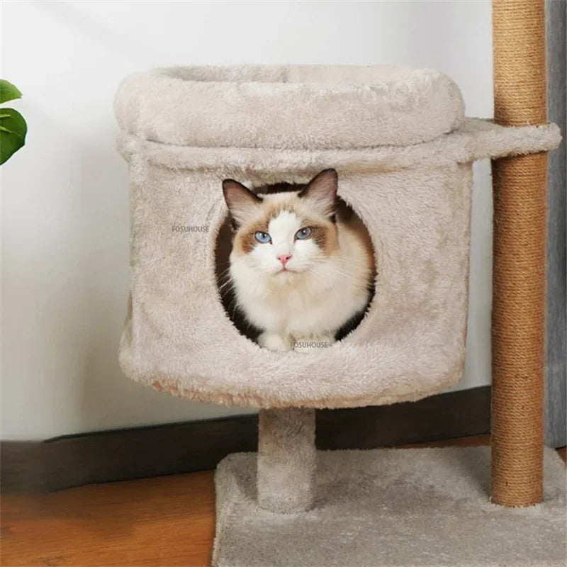 Three-Layer Cat Tree House - Multi-Level Scratching Post & Activity Center