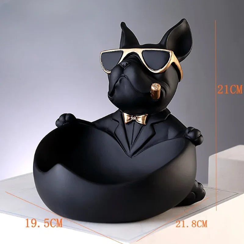 Dog Figurine Storage Box - Resin Art Sculpture