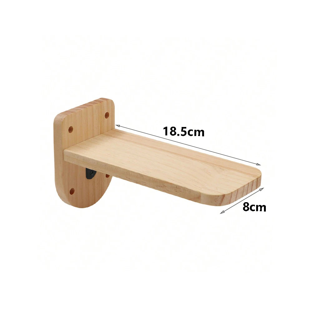 Wall Mounted Cat Shelves - Scratching Post & Climbing Platform Set
