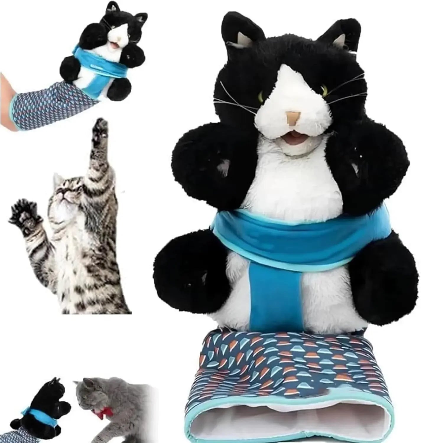 Interactive Cat Wrestling Gloves with Catnip