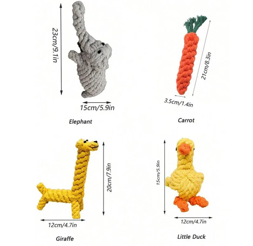 Hand-Woven Cotton Rope Dog Toy - Teeth Resistant Chew Toy