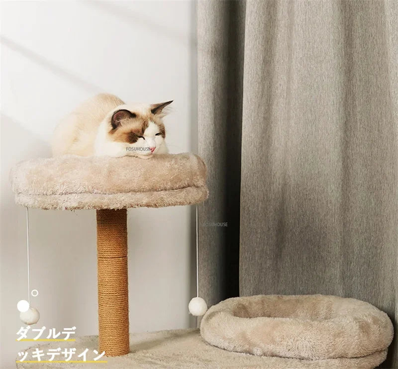Three-Layer Cat Tree House - Multi-Level Scratching Post & Activity Center