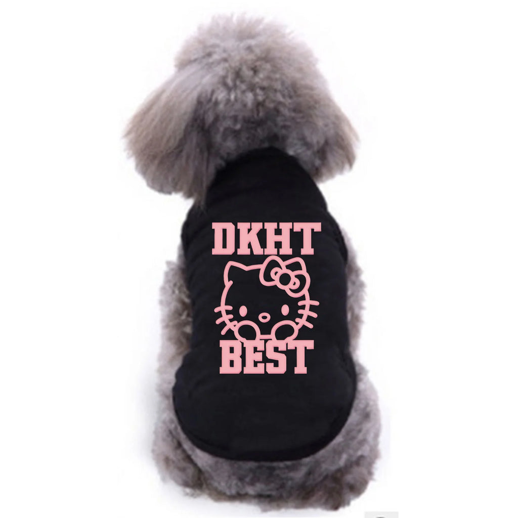 Stylish Letter Print Pet Vest - Lightweight Polyester for Dogs & Cats
