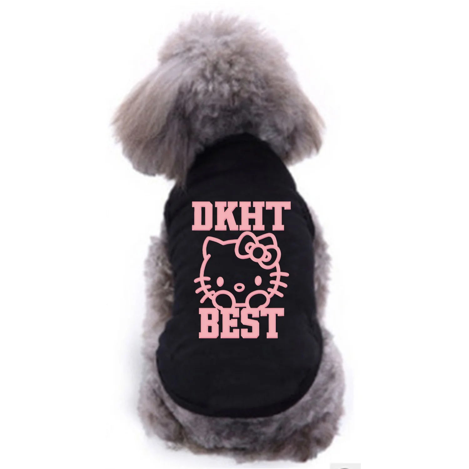 Stylish Letter Print Pet Vest - Lightweight Polyester for Dogs & Cats